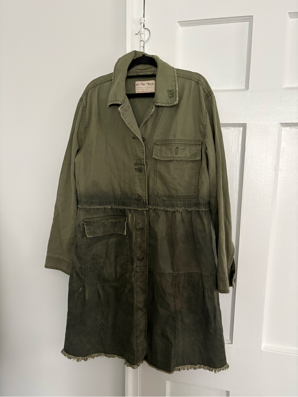 🪲 ombré tiered military duster 🪲